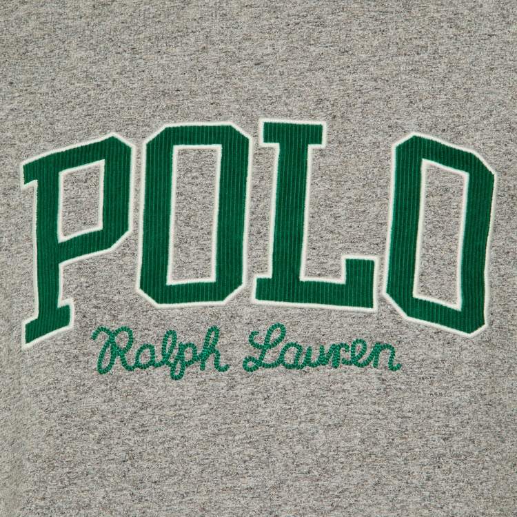 Pre Owned Polo Ralph Lauren Grey Cotton Classic Fit T-Shirt L