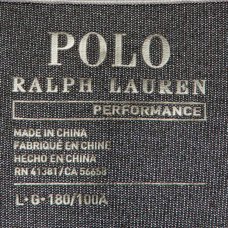 Pre Owned Polo Ralph Lauren Green Camouflage Polyester Crew Neck T-Shirt L