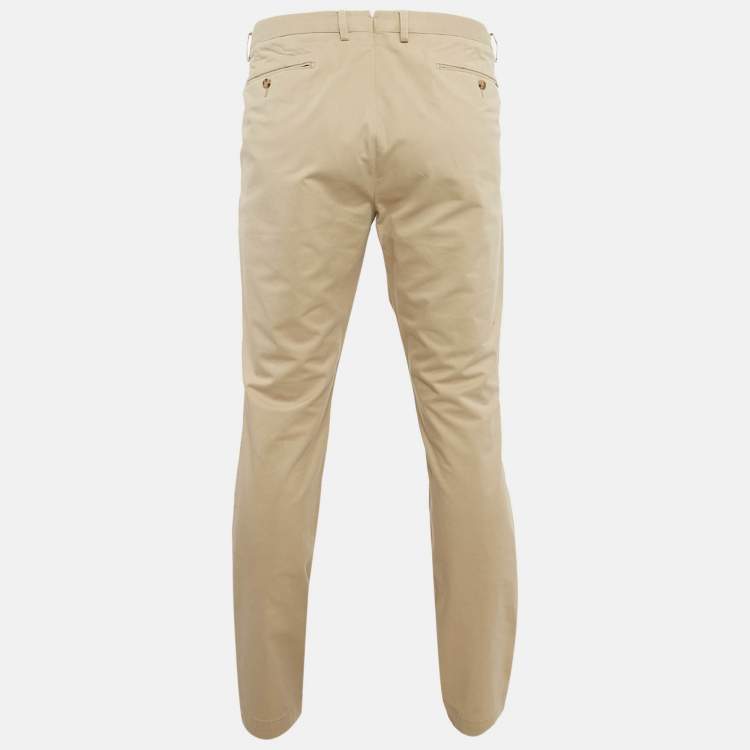Pre Owned Polo Ralph Lauren Beige Gabardine Formal Trousers XL