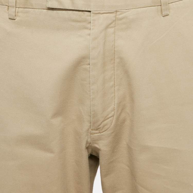 Pre Owned Polo Ralph Lauren Beige Gabardine Formal Trousers XL