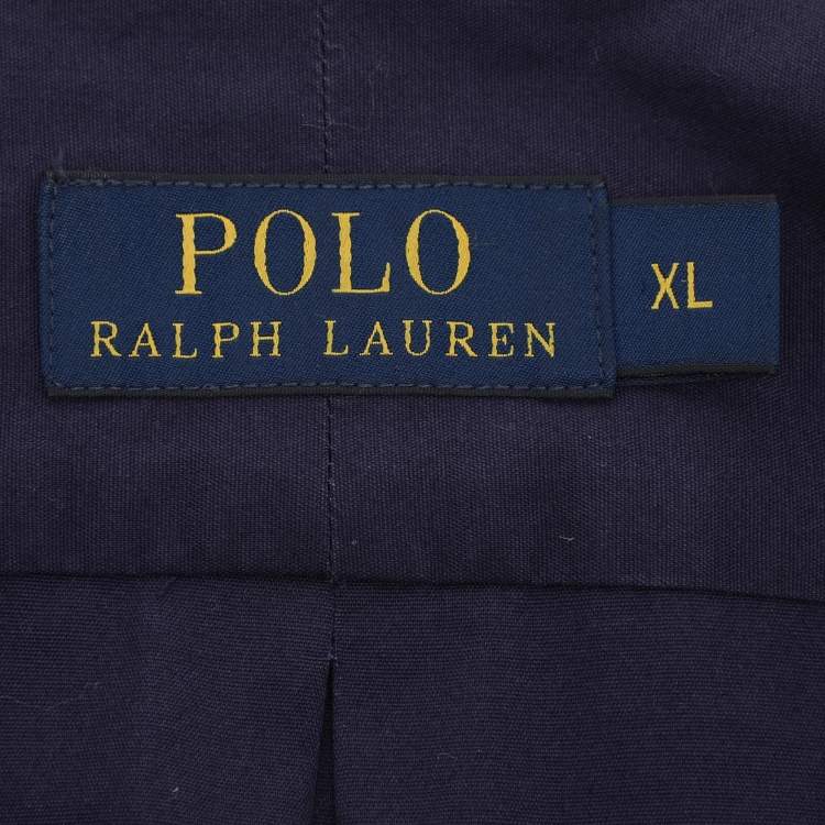 Pre Owned Polo Ralph Lauren Blue Cotton Button Front Shirt XL