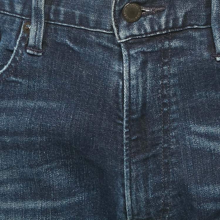 Pre Owned Polo Ralph Lauren Blue Distressed Denim Jeans L Waist 34"