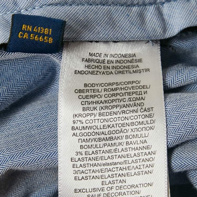 Pre Owned Polo Ralph Lauren Black Gabardine Trousers XL