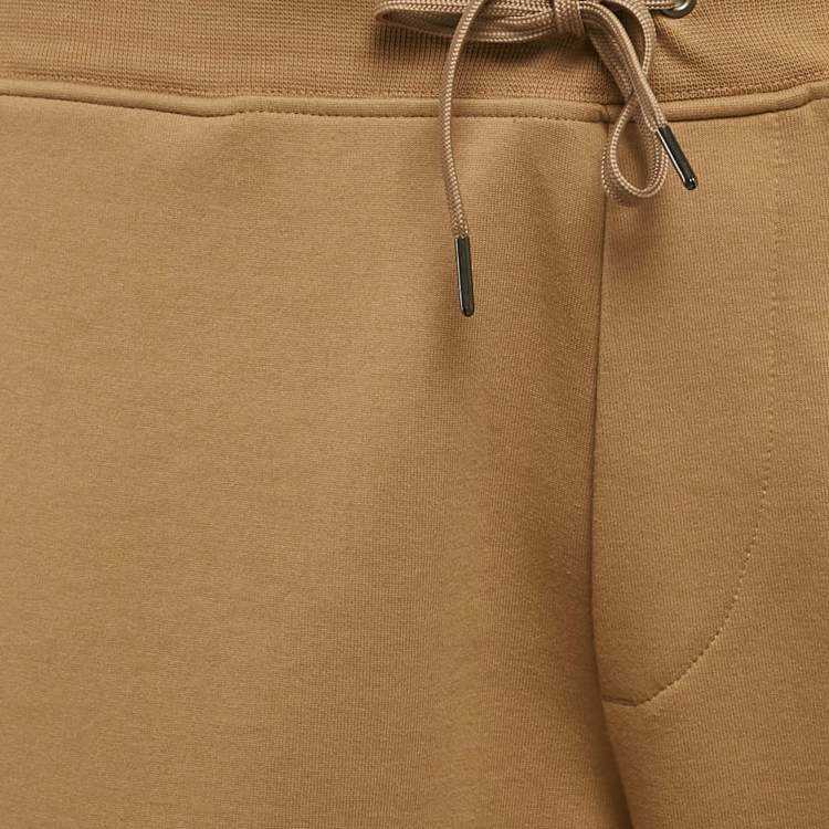 Pre Owned Polo Ralph Lauren Dark Beige Cotton Blend Knit Joggers M