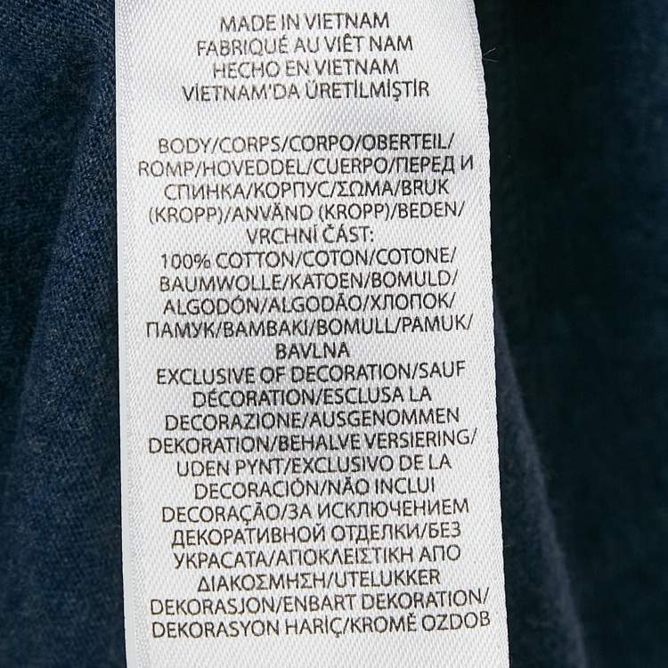 Pre Owned Polo Ralph Lauren Blue Jersey V-Neck Classic Fit T-Shirt XXL