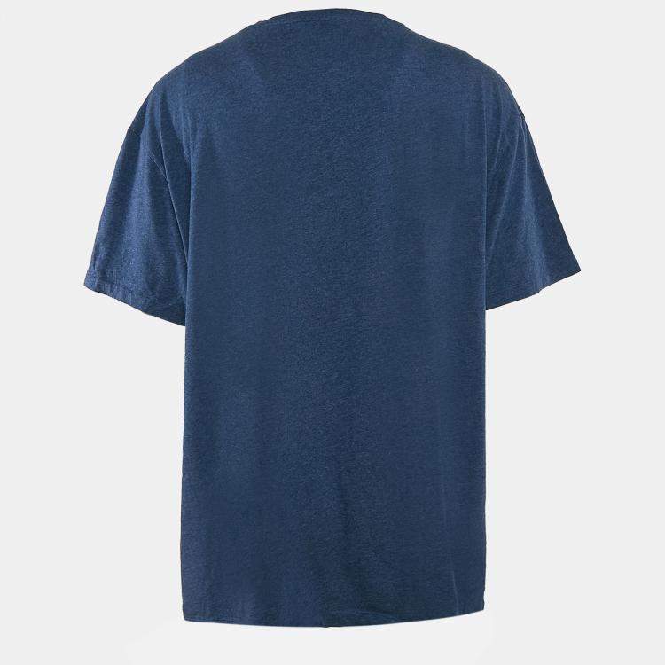Pre Owned Polo Ralph Lauren Blue Jersey V-Neck Classic Fit T-Shirt XXL