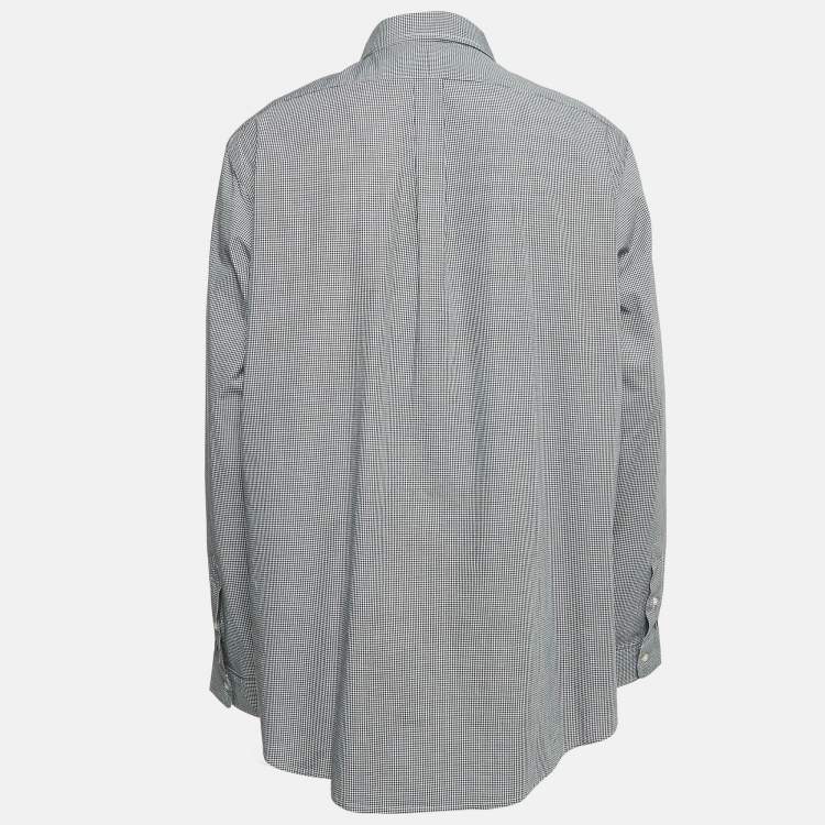 Pre Owned Polo Ralph Lauren Black/White Checks Cotton Classic Fit Shirt XXL