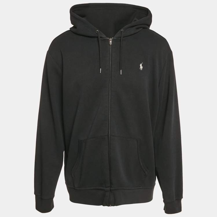 Pre Owned Polo Ralph Lauren Blue Knit Zip-Up Hoodie XXL