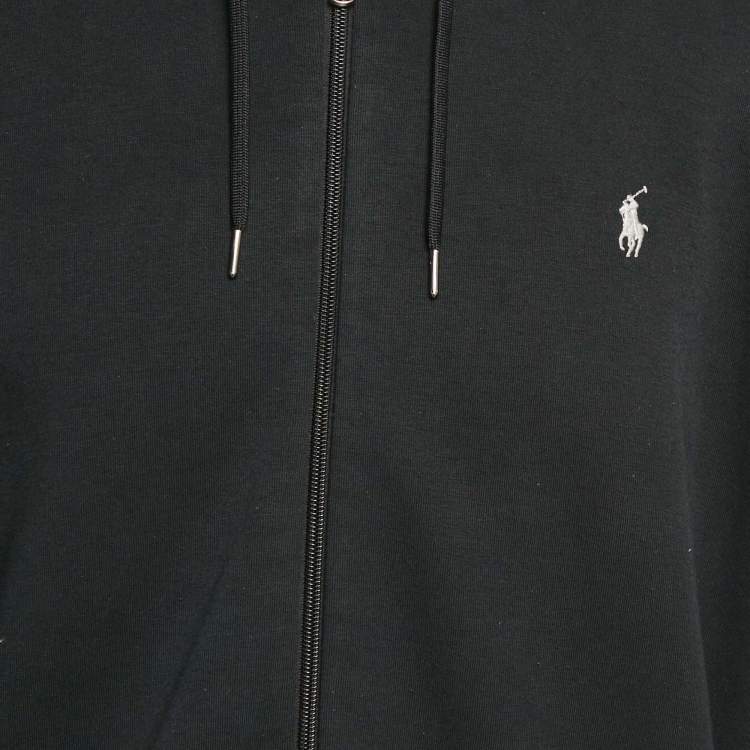 Pre Owned Polo Ralph Lauren Blue Knit Zip-Up Hoodie XXL
