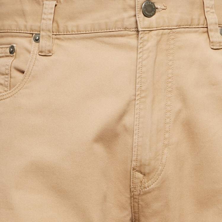 Pre Owned Polo Ralph Lauren Beige Cotton Regular Fit Trousers L