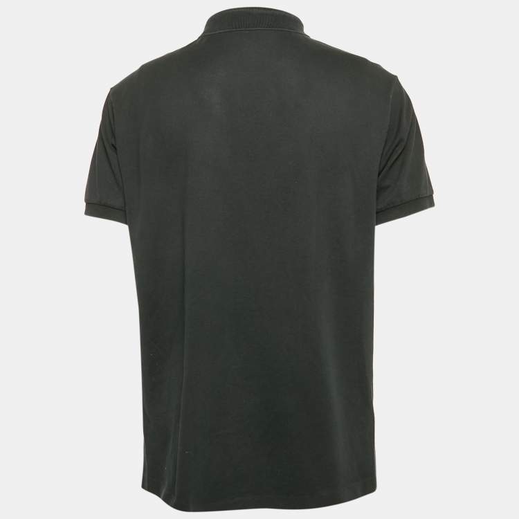 Pre Owned Polo Ralph Lauren Black Cotton Slim Fit Polo T-Shirt XL