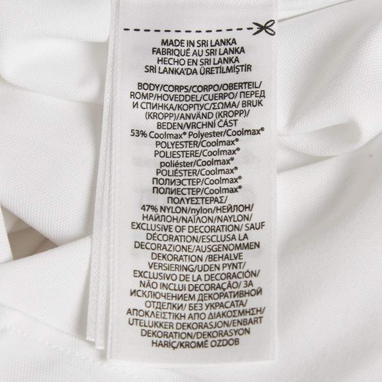 Pre Owned Polo Ralph Lauren White Synthetic Button Front Long Sleeve Shirt XXL