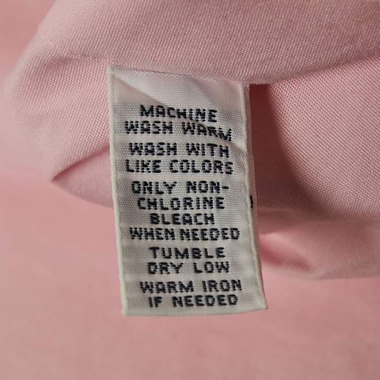Pre Owned Ralph Lauren Pink Cotton Button Front Shirt L