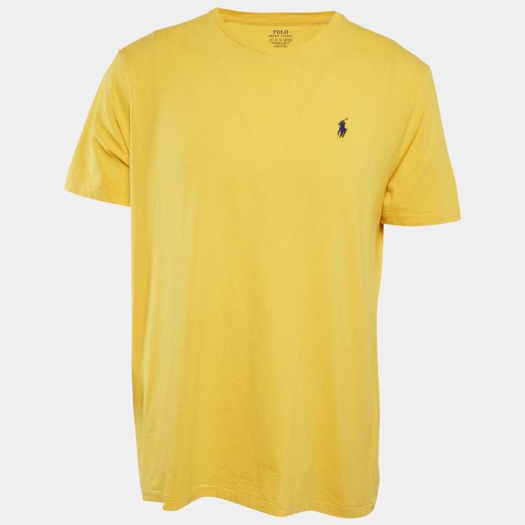 مملوكة مسبقًا Ralph Lauren Yellow Cotton Jersey  T-Shirt XL