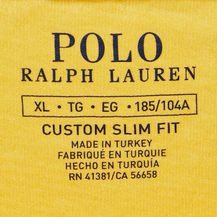 مملوكة مسبقًا Ralph Lauren Yellow Cotton Jersey  T-Shirt XL