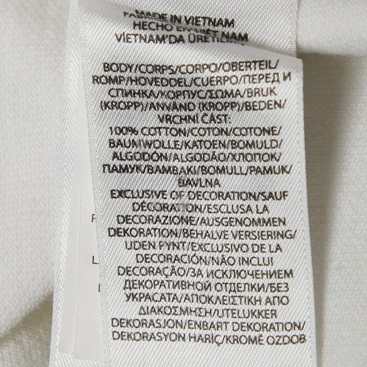 مملوكة مسبقًا Polo Ralph Lauren White Teddy Embroidered Pique Polo T-Shirt XL