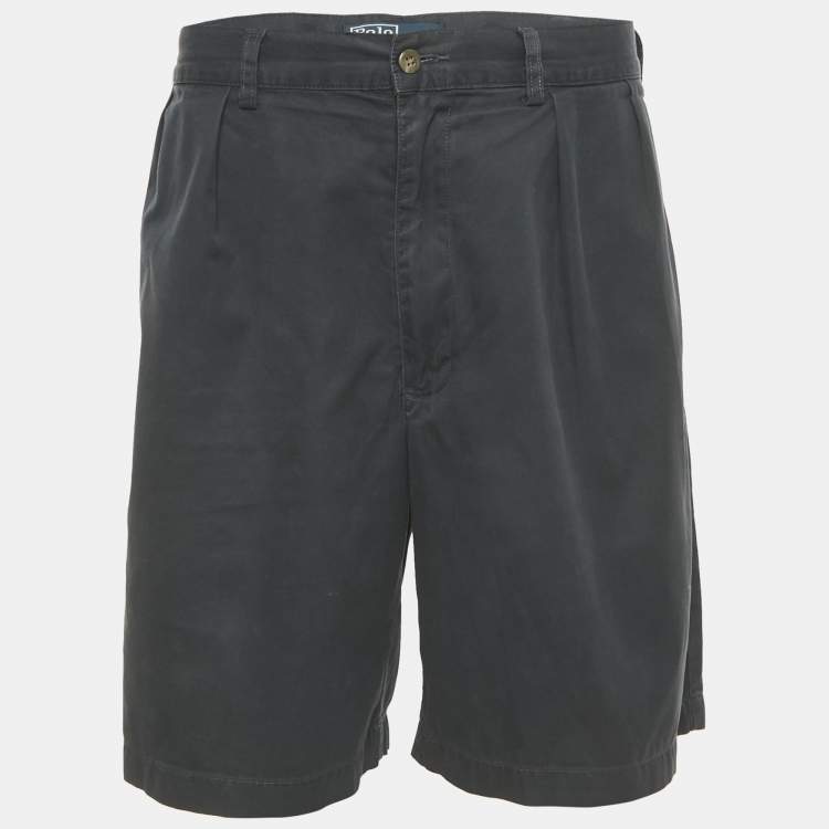 Pre Owned Polo Ralph Lauren Navy Blue Cotton Chino Shorts L