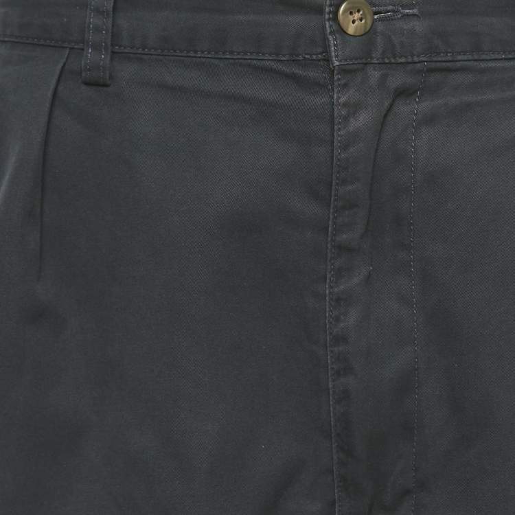 Pre Owned Polo Ralph Lauren Navy Blue Cotton Chino Shorts L