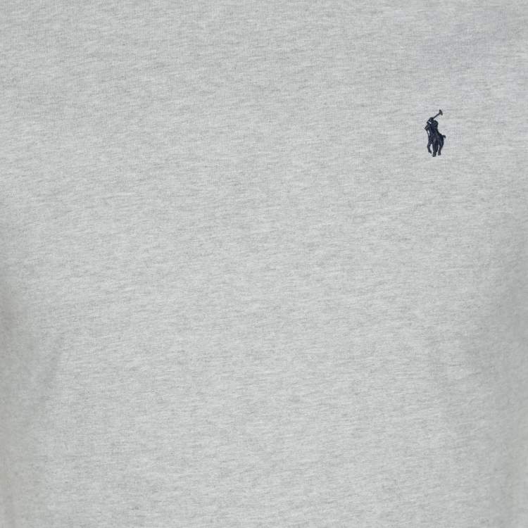Pre Owned Polo Ralph Lauren Grey Jersey T-Shirt L