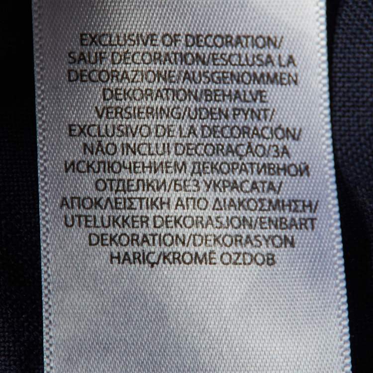 Pre Owned Polo Ralph Lauren Navy Blue Cotton Custom Fit Shirt L