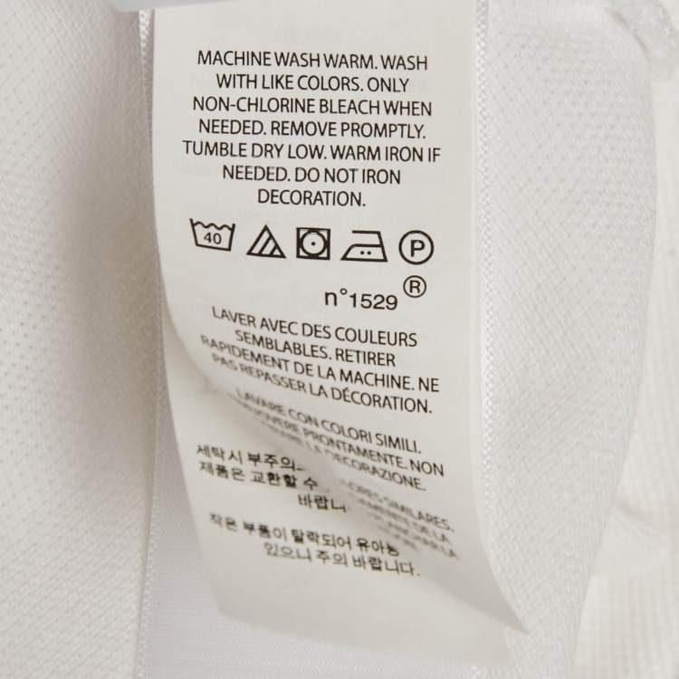 Pre Owned Polo Ralph Lauren White Teddy Embroidered Cotton Pique Polo T-Shirt S