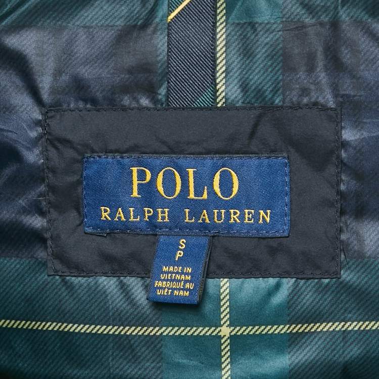 Pre Owned Polo Ralph Lauren Black Nylon Down Puffer Gilet S