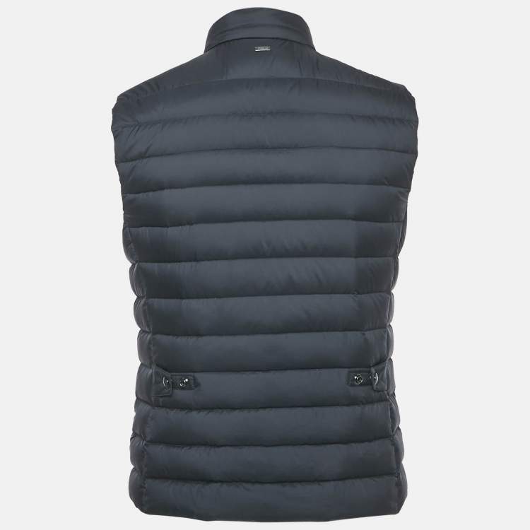 Pre Owned Polo Ralph Lauren Black Nylon Down Puffer Gilet S