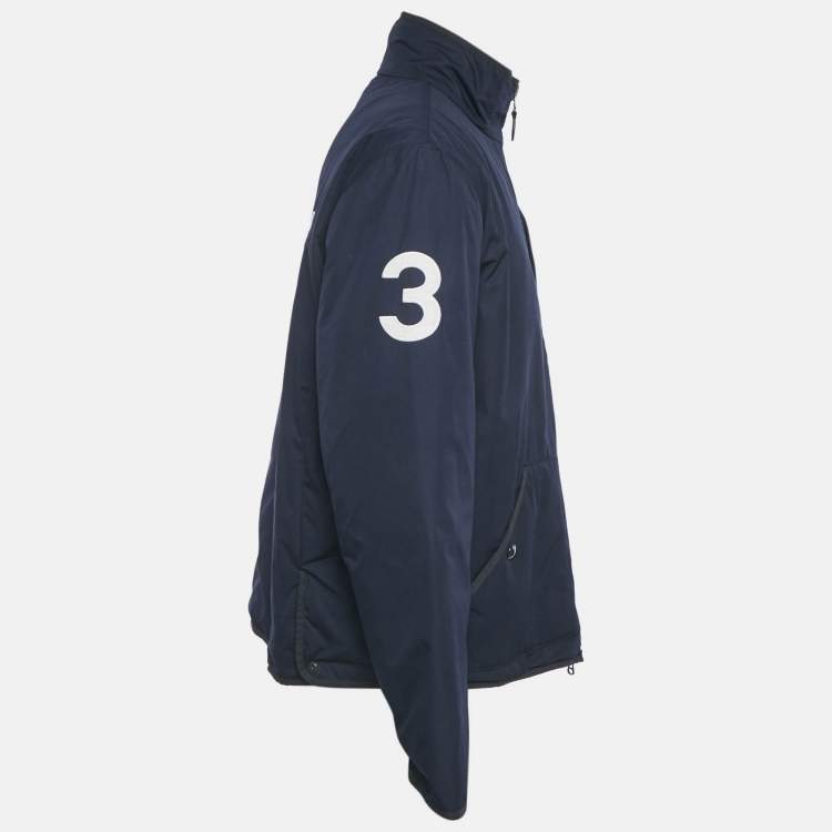 Pre Owned Polo Ralph Lauren Navy Blue /Red Synthetic Quilted Reversible Cross Country Jacket XL 