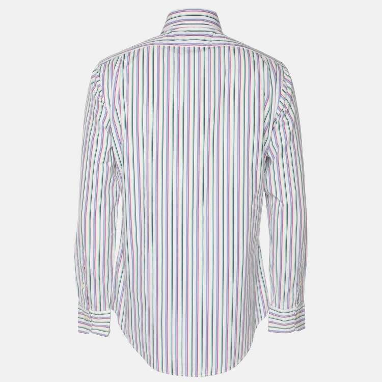 Pre Owned Polo Ralph Lauren Multicolor Stripe Cotton Long Sleeve Shirt S