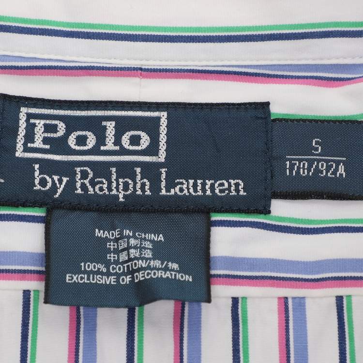 Pre Owned Polo Ralph Lauren Multicolor Stripe Cotton Long Sleeve Shirt S