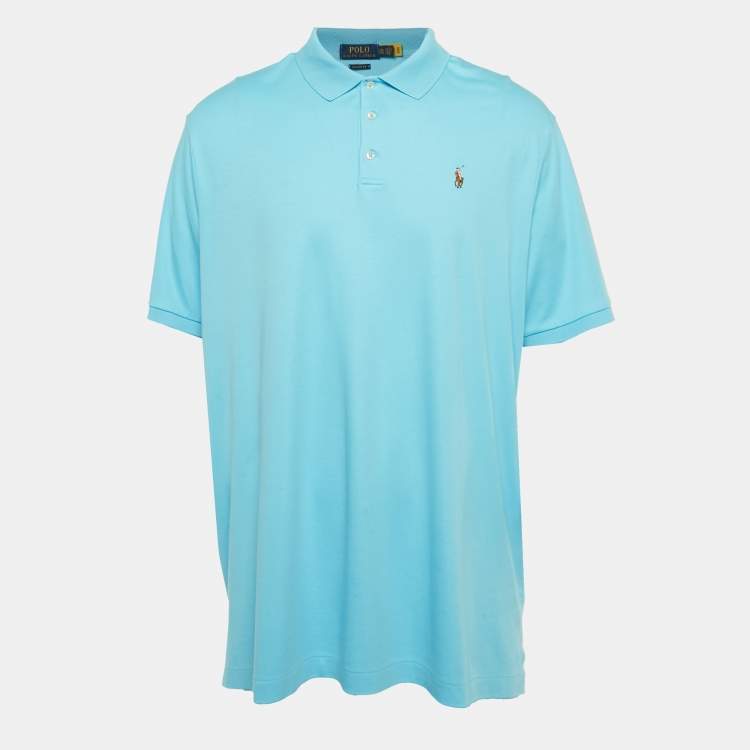 مملوكة مسبقًا Polo Ralph Lauren Blue Jersey Classic Fit Polo T-Shirt XXL