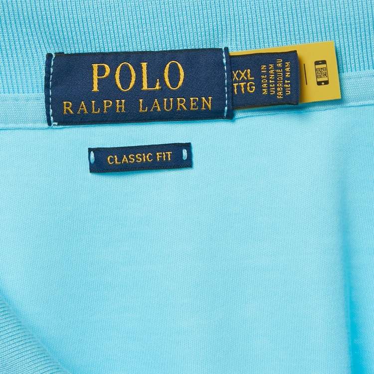 مملوكة مسبقًا Polo Ralph Lauren Blue Jersey Classic Fit Polo T-Shirt XXL