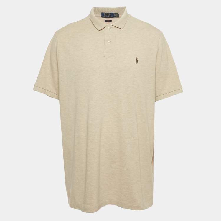 Pre Owned Polo Ralph Lauren Logo Embroidered Cotton Classic Fit Polo T-Shirt XXL  