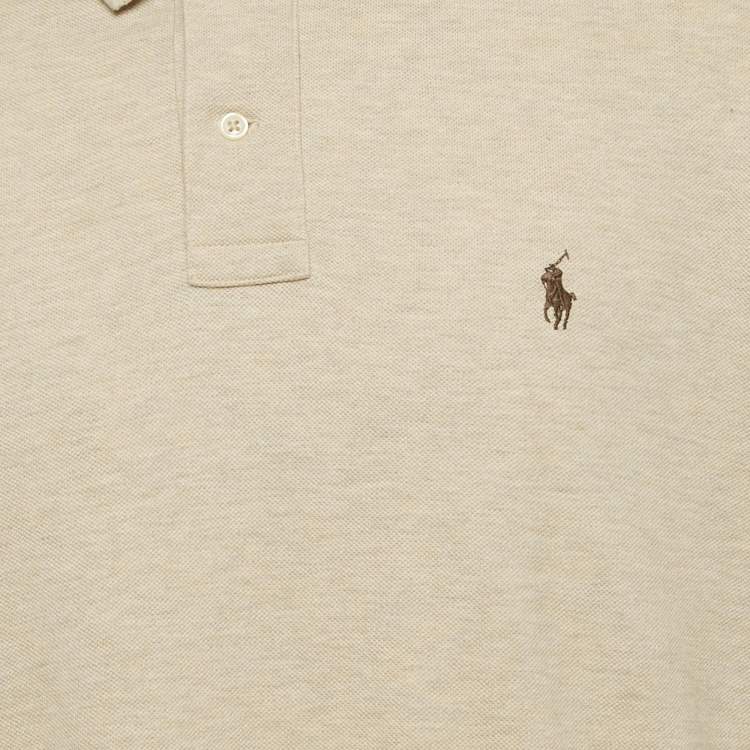 Pre Owned Polo Ralph Lauren Logo Embroidered Cotton Classic Fit Polo T-Shirt XXL  