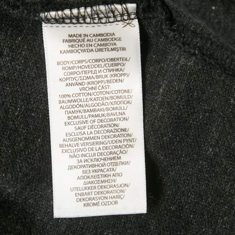 Pre Owned Polo Ralph Lauren Grey Logo Embroidered Cotton Classic Fit Polo T-Shirt XXL
