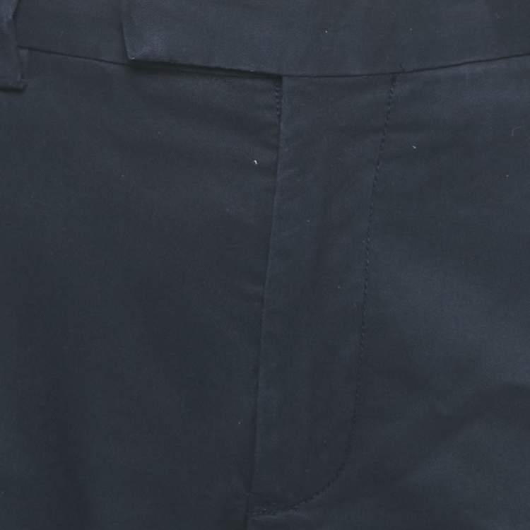 Pre Owned Polo Ralph Lauren Navy Blue Cotton Stretch Fit Shorts M