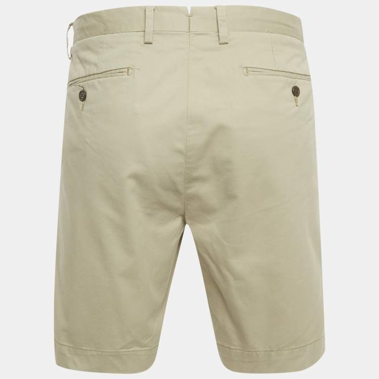 Pre Owned Polo Ralph Lauren Beige Cotton Stretch Slim Fit Shorts M  
