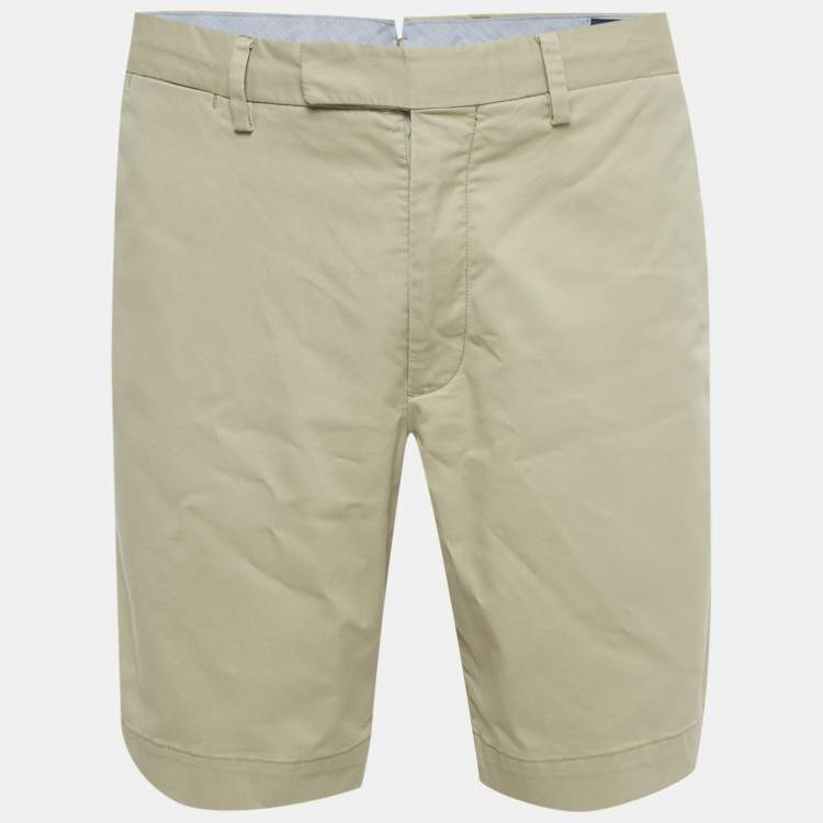 Pre Owned Polo Ralph Lauren Beige Cotton Stretch Slim Fit Shorts M  