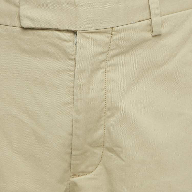 Pre Owned Polo Ralph Lauren Beige Cotton Stretch Slim Fit Shorts M  