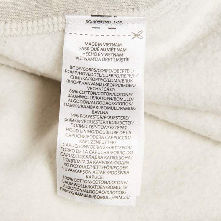 Pre Owned Polo Ralph Lauren Grey Cotton Zip-Up Hoodie S