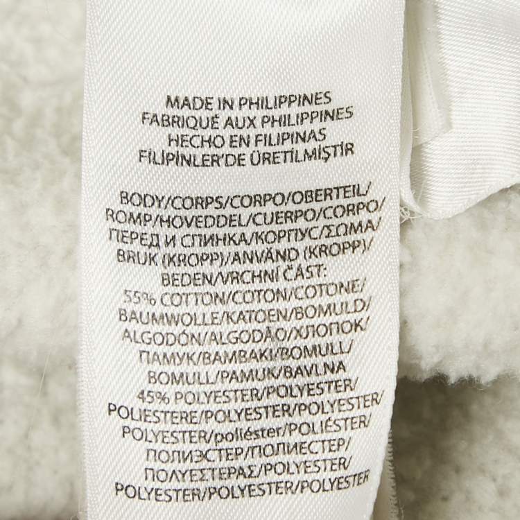 Pre Owned Polo Ralph Lauren Grey Cotton Polo Bear Sweatshirt M