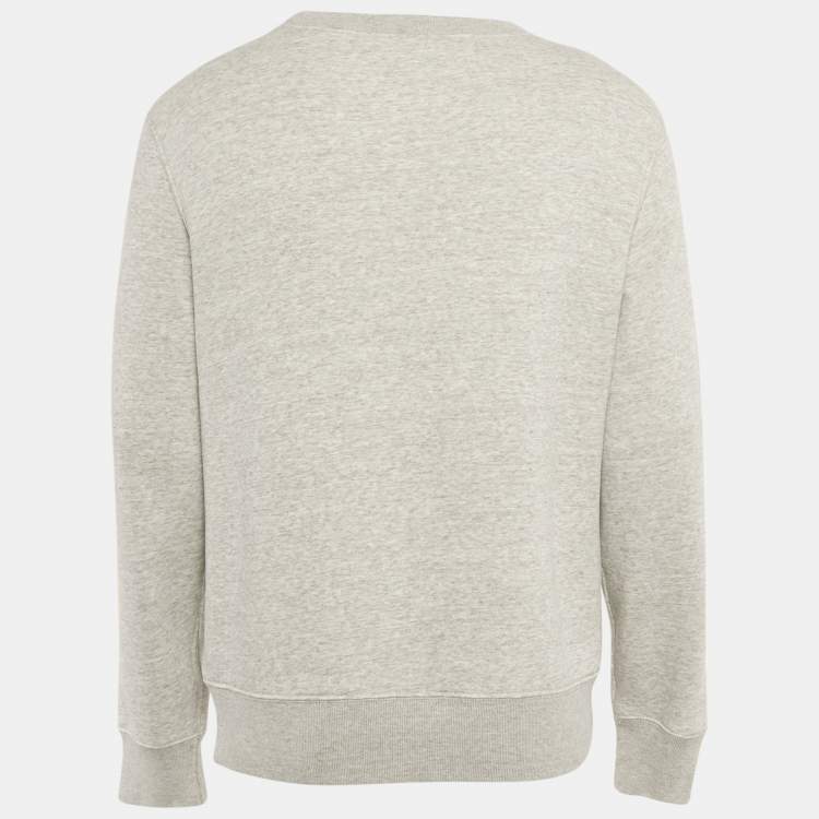 Pre Owned Polo Ralph Lauren Grey Cotton Polo Bear Sweatshirt M