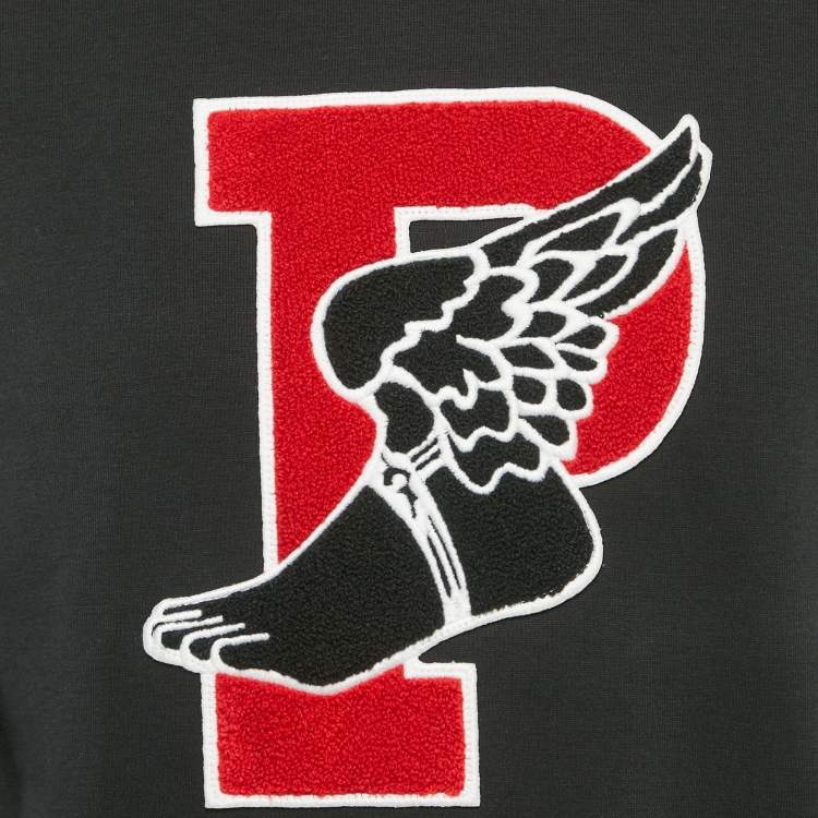 Pre Owned Polo Ralph Lauren Black P-Wing Patch Cotton Blend Sweatshirt S