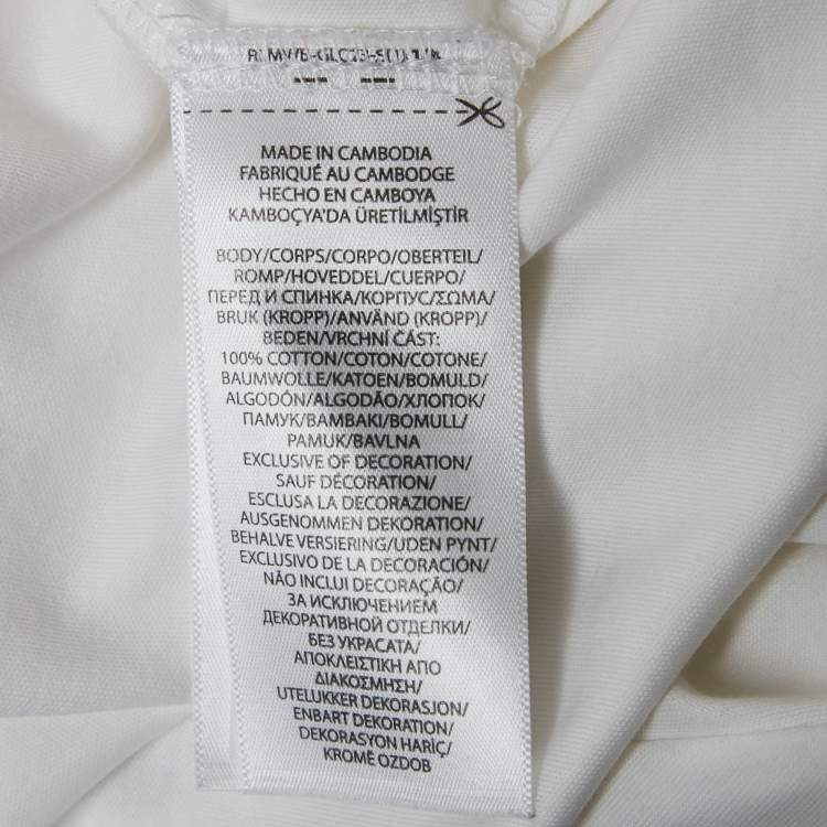 Pre Owned Polo Ralph Lauren White Jersey Polo T-Shirt M