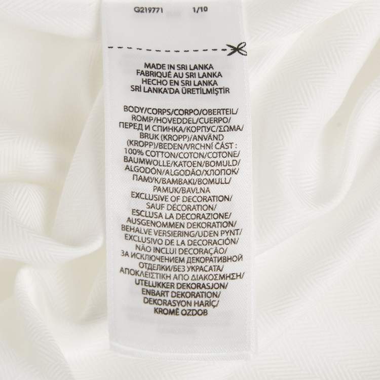 Pre Owned Polo Ralph Lauren White Logo Embroidered Cotton Shirt XL