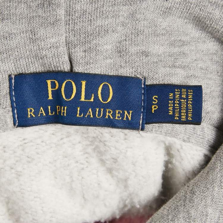 Pre Owned Polo Ralph Lauren Multicolor Printed Patch Cotton Hoodie S