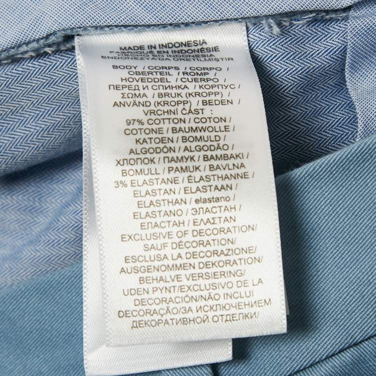 Pre Owned Polo Ralph Lauren Blue Cotton Chino Trousers XXXL