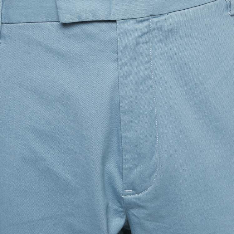 Pre Owned Polo Ralph Lauren Blue Cotton Chino Trousers XXXL