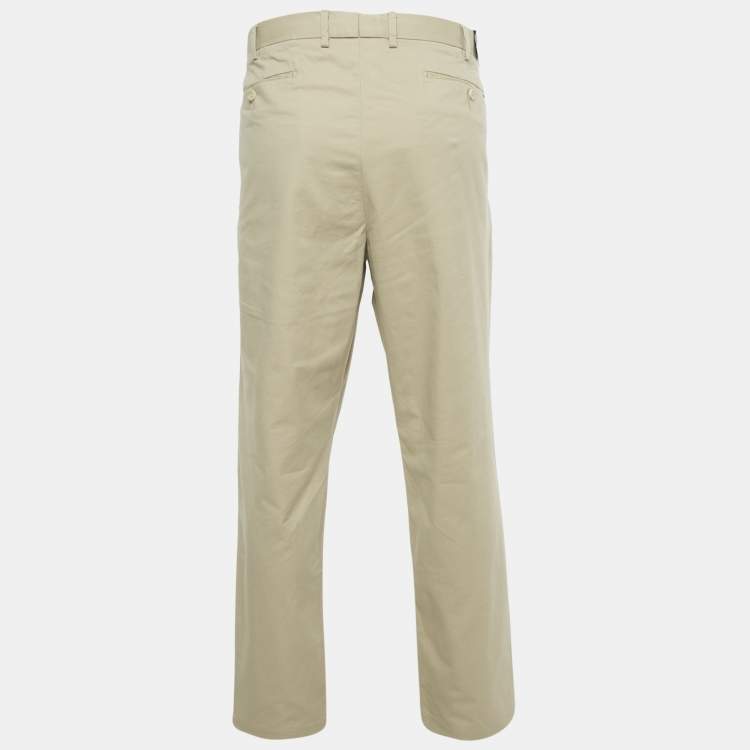 Pre Owned Polo Ralph Lauren Beige Cotton Stretch Slim Fit Pants XXXL
