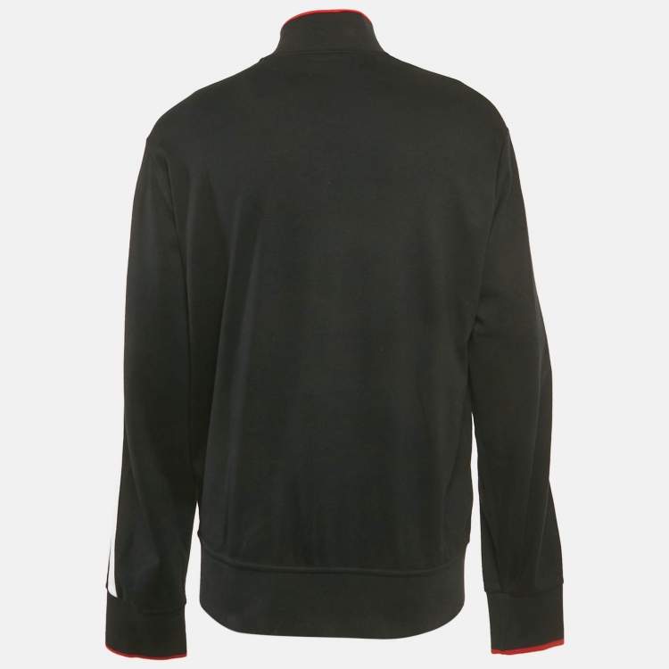 Pre Owned Polo Ralph Lauren Black Cotton Hooded Performance Jacket L